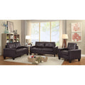 Divano dritto con braccioli svasati in similpelle largo 71 pollici - 32L x 71W x 36H