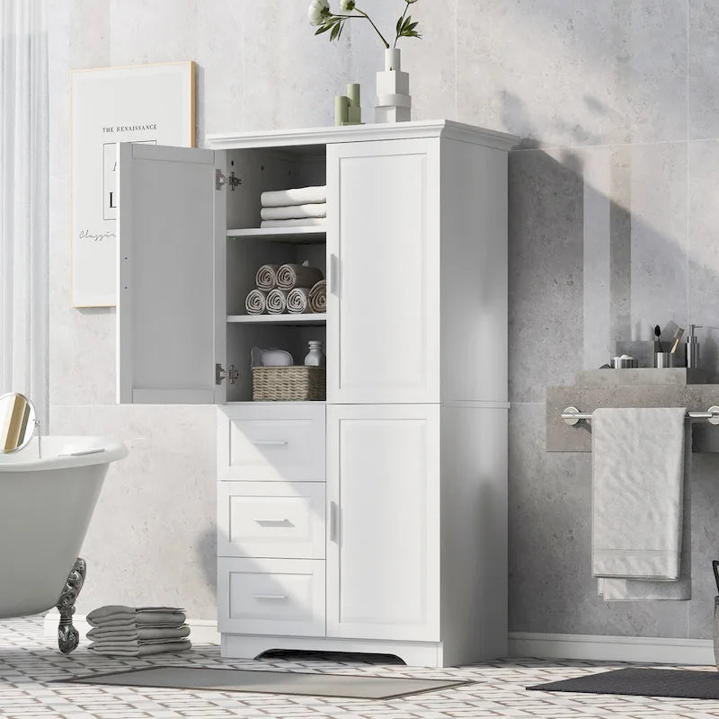 Armadio alto e largo con ante per bagno/ufficio