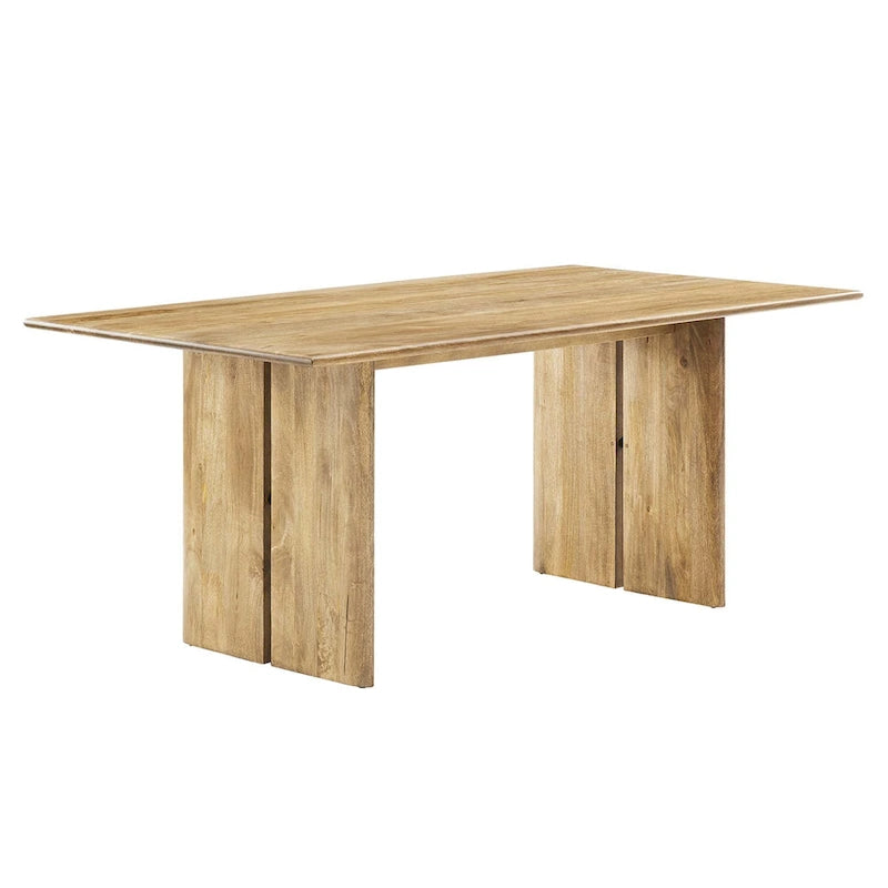 Tavolo da pranzo rettangolare stile rustico in legno di mango da 72 pollici