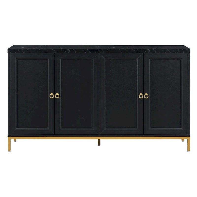 Credenza con spazio contenitivo extra large e maniglie in metallo